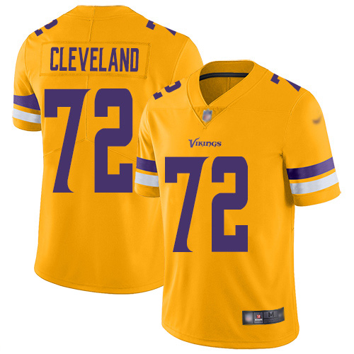 Minnesota Vikings #72 Ezra Cleveland Gold Men's Stitched Limited Inverted Legend Jersey Men's