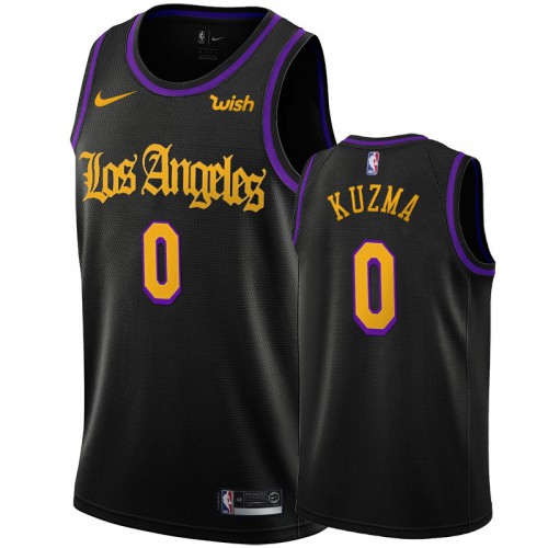 Los Angeles Lakers #0 Kyle Kuzma Black 2020 Latin Nights Swingman Jersey Mens