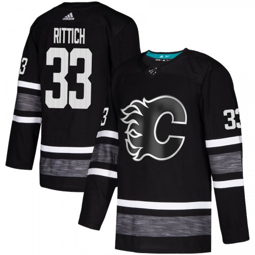 Adidas Calgary Flames #33 David Rittich Black 2019 All-Star Game Parley Authentic Stitched Jersey Men's
