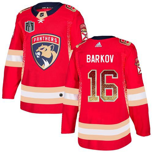 Adidas Lightning #16 Aleksander Barkov Red 2023 Stanley Cup Final Patch Home Authentic Drift Fashion Stitched Jersey