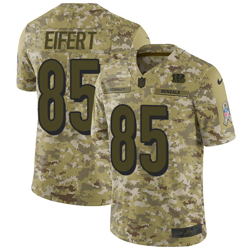Cincinnati Bengals #85 Tyler Eifert Camo Youth Stitched Limited 2018 Salute to Service Jersey Youth