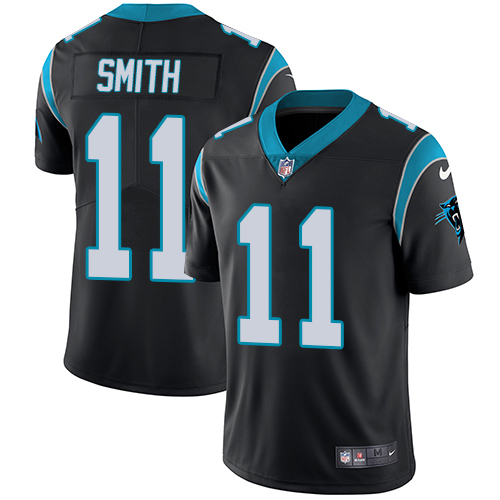 Carolina Panthers #11 Torrey Smith Black Team Color Men's Stitched Vapor Untouchable Limited Jersey Men's