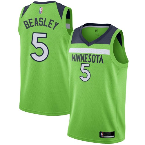 Minnesota Timberwolves #5 Malik Beasley Green Youth Swingman Statement Edition Jersey Youth