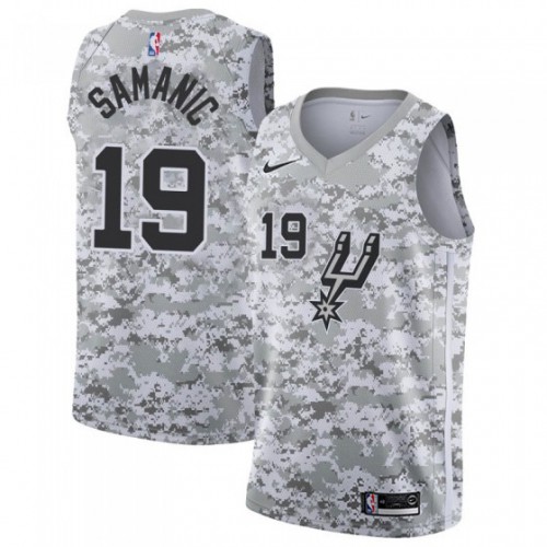 San Antonio Spurs #19 Luka Samanic White Camo Youth Swingman Earned Edition Jersey Youth