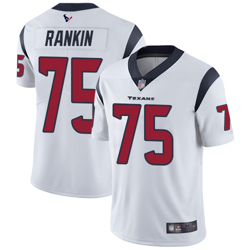 Houston Texans #75 Martinas Rankin White Men's Stitched Vapor Untouchable Limited Jersey Men's