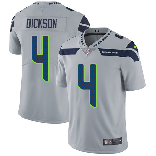 Seattle Seahawks #4 Michael Dickson Grey Alternate Men's Stitched Vapor Untouchable Limited Jersey Men's