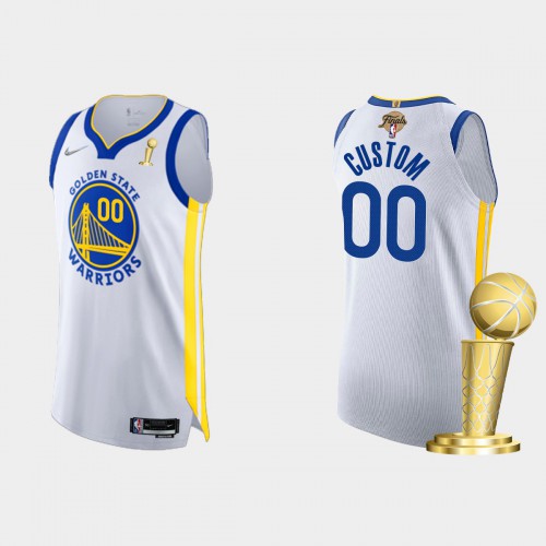 Golden State Warriors Custom Men's White 2021-22 Finals Champions Authentic Jersey