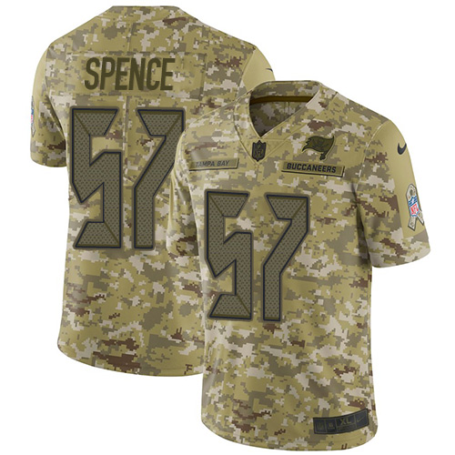 Tampa Bay Buccaneers #57 Noah Spence Camo Men's Stitched Limited 2018 Salute To Service Jersey Men's