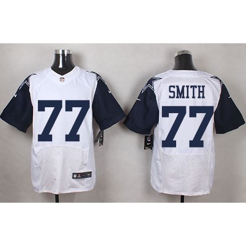 Dallas Cowboys #77 Tyron Smith White Men's Stitched Elite Rush Jersey Men's