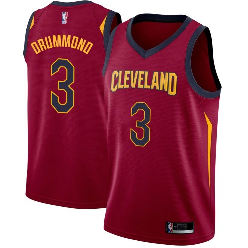 Cleveland Cavaliers #3 Andre Drummond Red Womens Swingman Icon Edition Jersey Womens