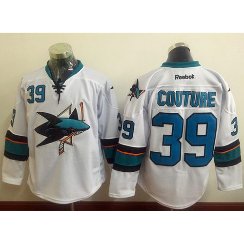 San Jose Sharks #39 Logan Couture White Stitched Jersey Men's