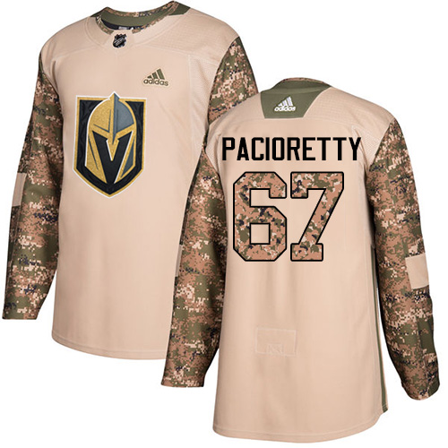 Adidas Golden Vegas Golden Knights #67 Max Pacioretty Camo Authentic 2017 Veterans Day Stitched Youth Jersey Youth