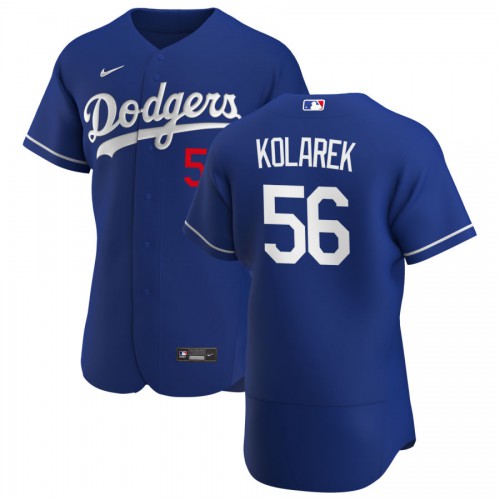 Los Angeles Los Angeles Dodgers #56 Adam Kolarek Men's Royal Alternate 2020 Authentic Player Jersey Men's