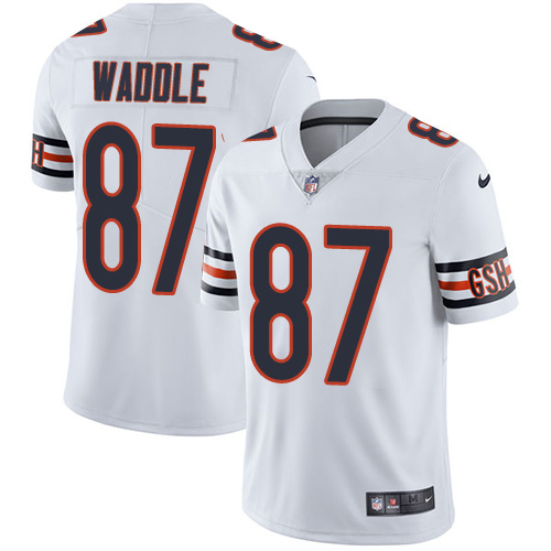 Chicago Bears #87 Tom Waddle White Men's Stitched Vapor Untouchable Limited Jersey Men's