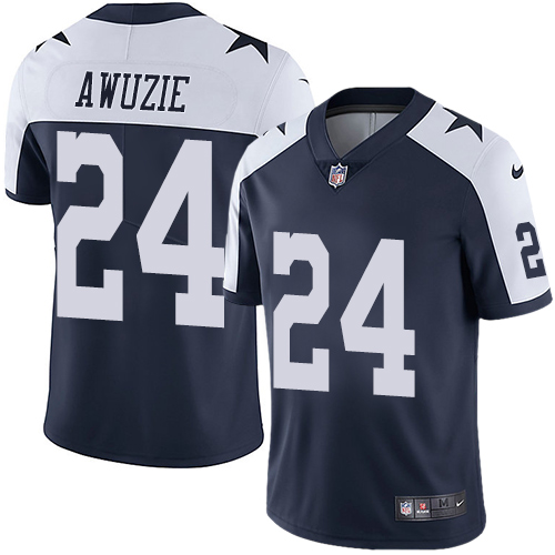Dallas Cowboys #24 Chidobe Awuzie Navy Blue Thanksgiving Youth Stitched Vapor Untouchable Limited Throwback Jersey Youth