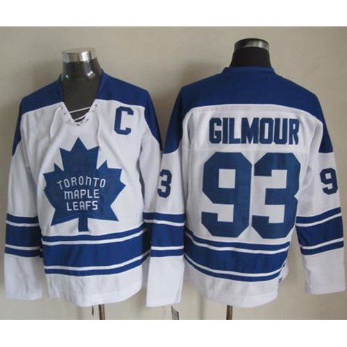 Maple Toronto Maple Leafs #93 Doug Gilmour White CCM Throwback Third Stitched Jersey Men's