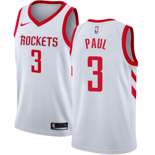 Houston Rockets #3 Chris Paul White Womens Swingman Association Edition Jersey Womens