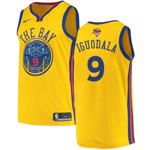Golden State Warriors #9 Andre Iguodala Gold Womens 2022 Finals Swingman City Edition Jersey Womens