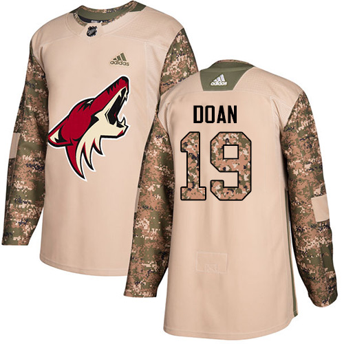 Adidas Arizona Coyotes #19 Shane Doan Camo Authentic 2017 Veterans Day Stitched Youth Jersey Youth