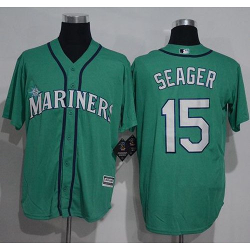 Seattle Mariners #15 Kyle Seager Green New Cool Base Stitched Jersey Men's