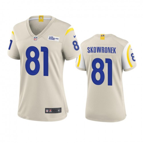 Los Angeles Los Angeles Rams #81 Ben Skowronek Women's Game Jersey - Bone Womens
