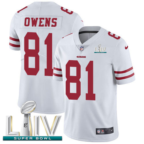 San Francisco 49ers #81 Jordan Matthews White Super Bowl LIV 2020 Men's Stitched Vapor Untouchable Limited Jersey Men's