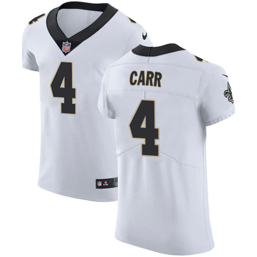 Saints #4 Derek Carr White Men's Stitched Vapor Untouchable Elite Jersey