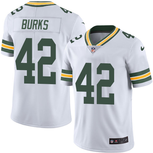 Green Bay Packers #42 Oren Burks White Men's Stitched Vapor Untouchable Limited Jersey Men's