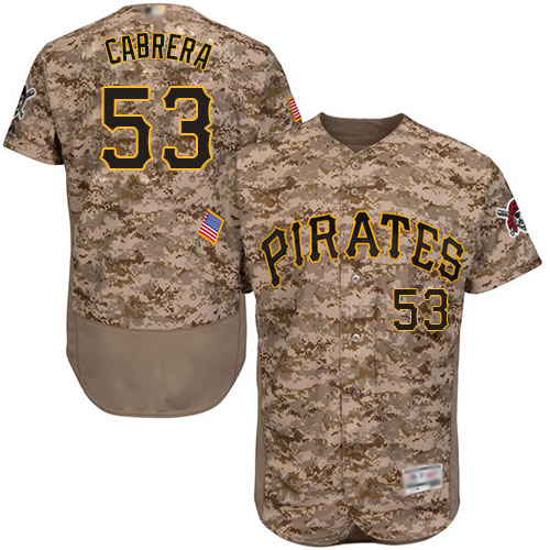 Pittsburgh Pirates #53 Melky Cabrera Camo Flexbase Authentic Collection Stitched Jersey Men's