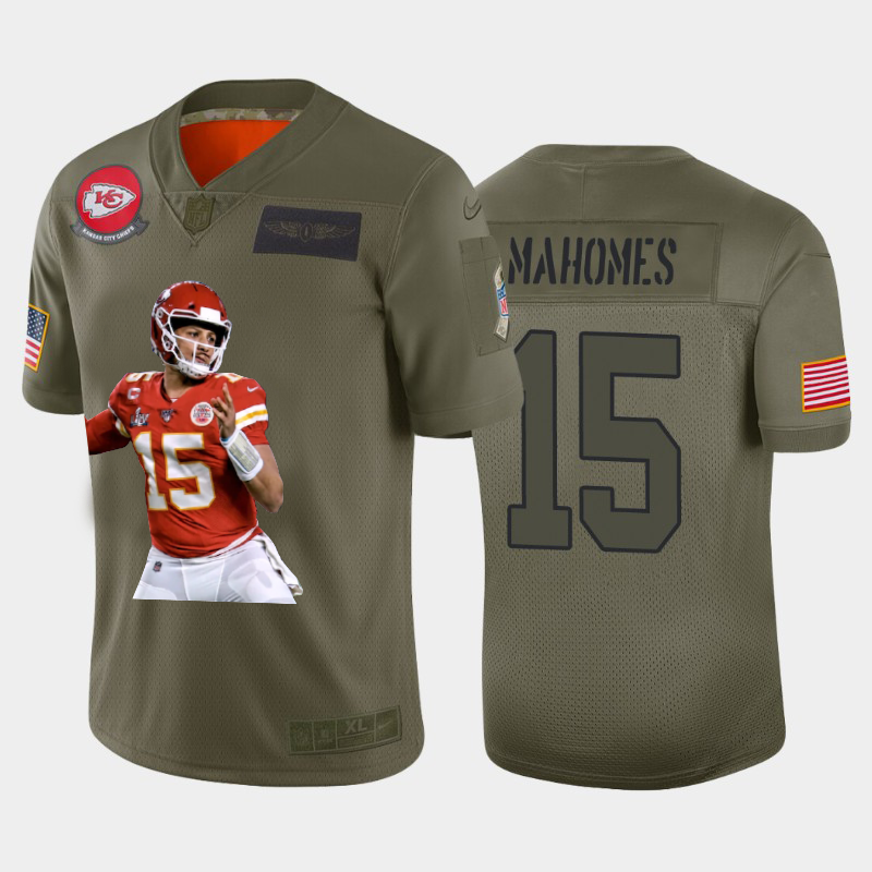 Kansas City Chiefs #15 Patrick Mahomes Team Hero 3 Vapor Limited Jersey Camo