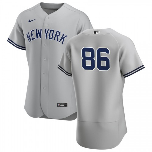 New York New York Yankees #86 Clarke Schmidt Men's Gray Road 2020 Authentic Player Jersey Men's