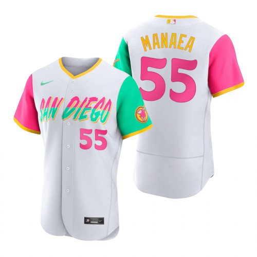 San Diego San Diego Padres #55 Sean Manaea 2022 City Connect Men's Authentic Jersey - White Men's
