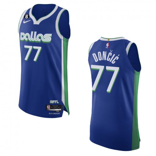 Dallas Dallas Mavericks #77 Luka Doncic Blue 2022-23 Authentic Jersey - City Edition Mens