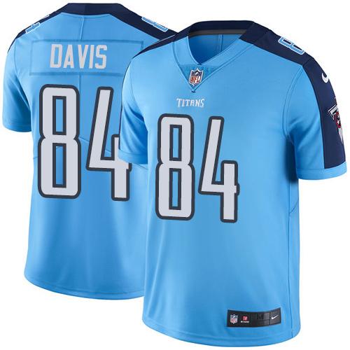Tennessee Titans #84 Corey Davis Light Blue Youth Stitched Limited Rush Jersey Youth