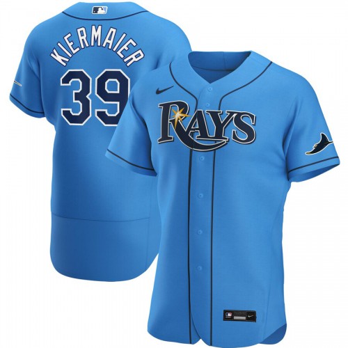 Tampa Bay Tampa Bay Rays #39 Kevin Kiermaier Men's Light Blue Alternate 2020 Authentic Player Jersey Men's