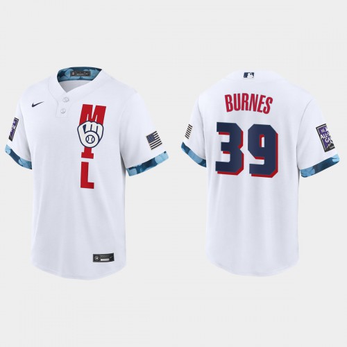 Milwaukee Milwaukee Brewers #39 Corbin Burnes 2021 All Star Game Fan's Version White Jersey Men's