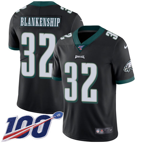 Eagles #32 Reed Blankenship Black Alternate Youth Stitched 100th Season Vapor Untouchable Limited Jersey