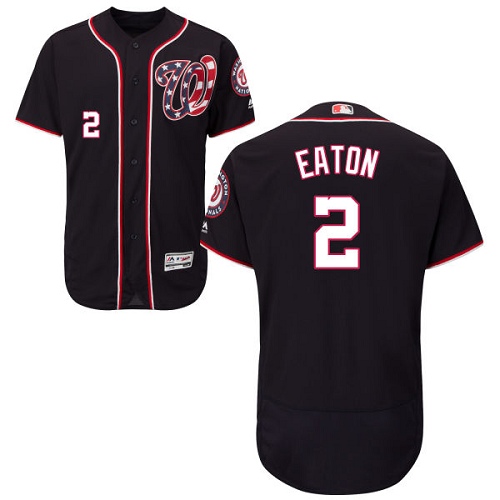Washington Nationals #2 Adam Eaton Navy Blue Flexbase Authentic Collection Stitched Jersey Men's