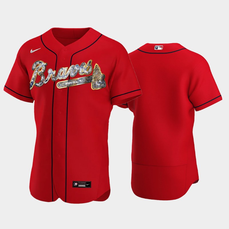 Atlanta Braves Blank Men's Diamond Edition Jersey - Red
