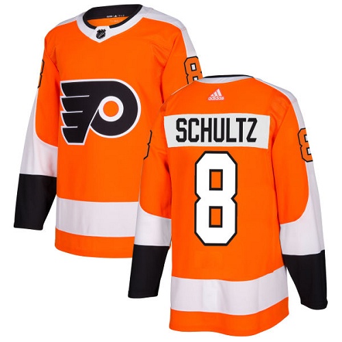 Adidas Philadelphia Flyers #8 Dave Schultz Orange Home Authentic Stitched Jersey Men's