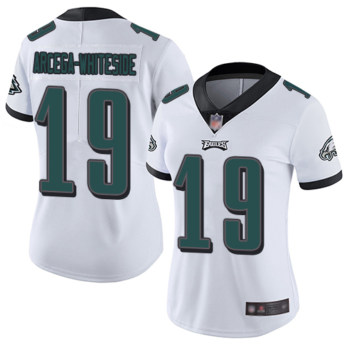 Philadelphia Eagles #19 JJ Arcega-Whiteside White Women's Stitched Vapor Untouchable Limited Jersey Womens