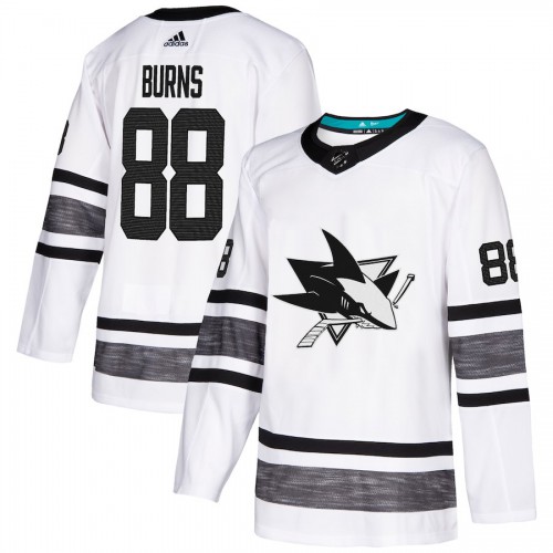 Adidas San Jose Sharks #88 Brent Burns White Authentic 2019 All-Star Stitched Youth Jersey Youth