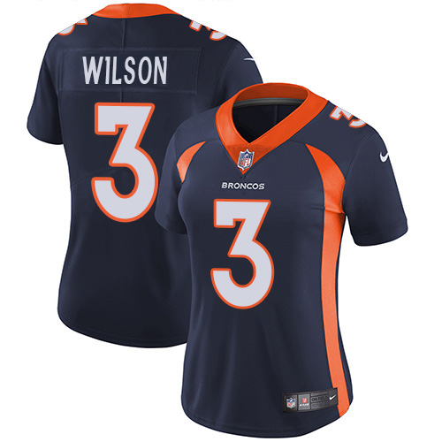 Broncos #3 Russell Wilson Navy Blue Alternate Women's Stitched Vapor Untouchable Limited Jersey
