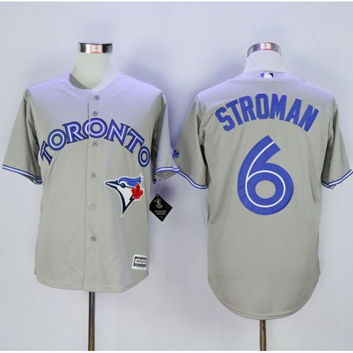 Toronto Blue Jays #6 Marcus Stroman Grey New Cool Base Stitched Jersey Men's
