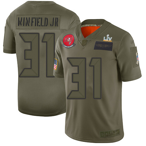 Tampa Bay Buccaneers #31 Antoine Winfield Jr. Camo Youth Super Bowl LV Bound Stitched Limited 2019 Salute To Service Jersey Youth