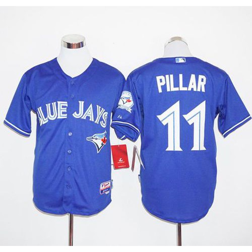 Toronto Blue Jays #11 Kevin Pillar Blue Cool Base Stitched Jersey Men's